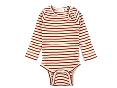 Petit Piao chili pepper/dark off white striped body modal